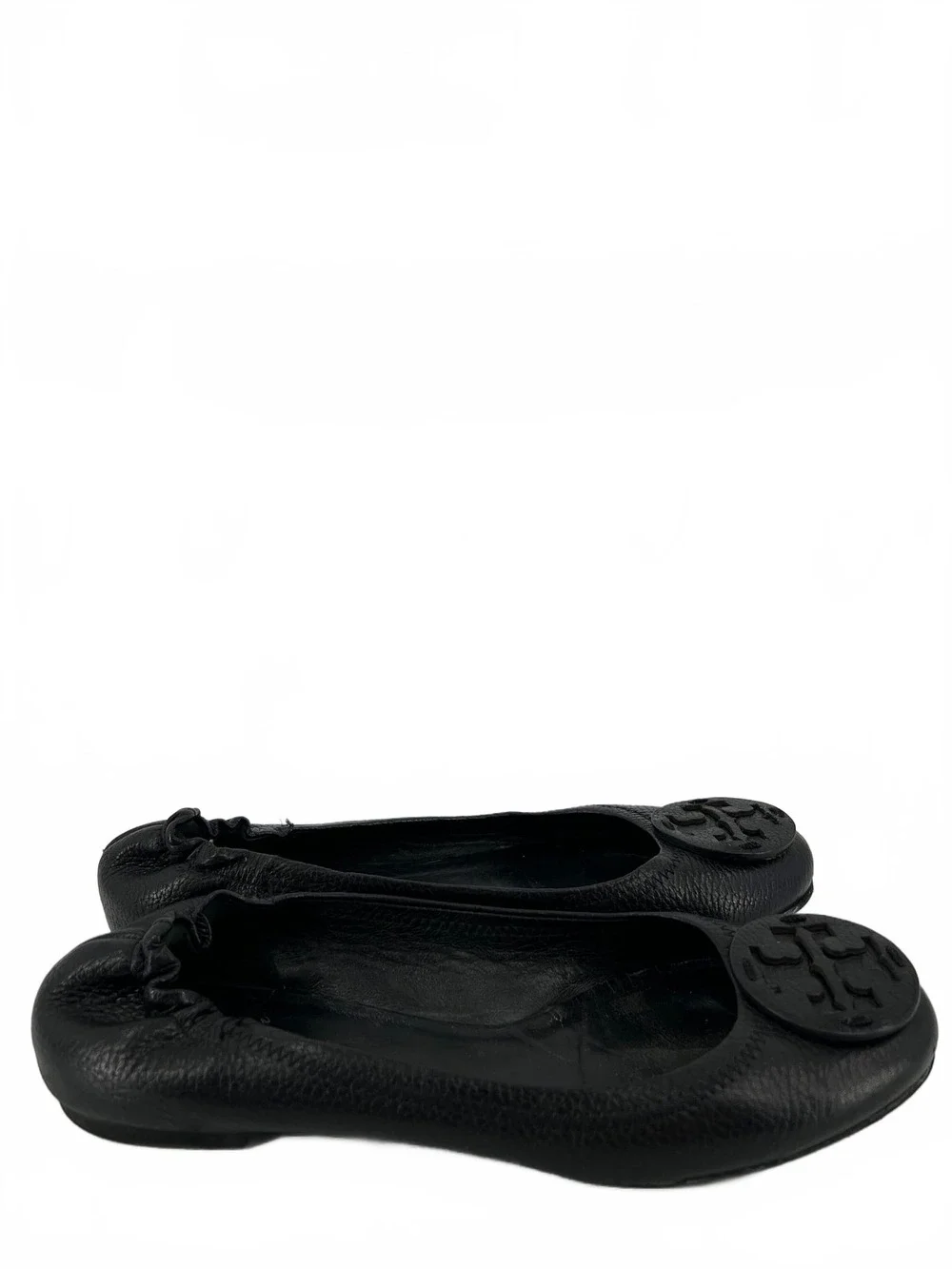 Tory Burch Black Flat | Logo Accent, OS (Adult US 3)